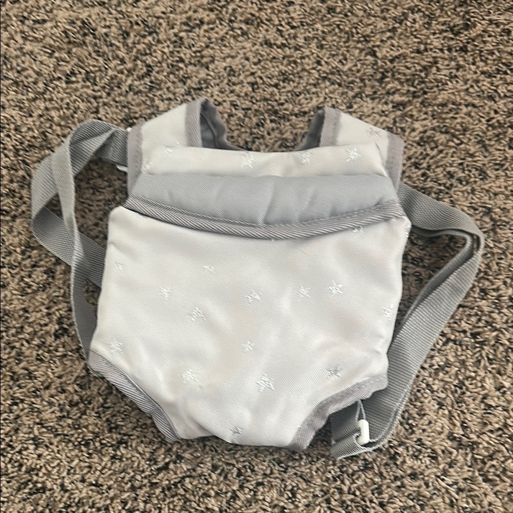 Gray and White Kids babydoll carrier